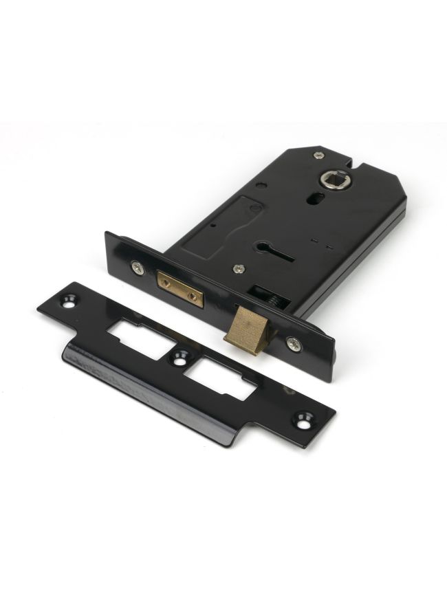 Black 5" Horizontal 3 Lever Sash Lock