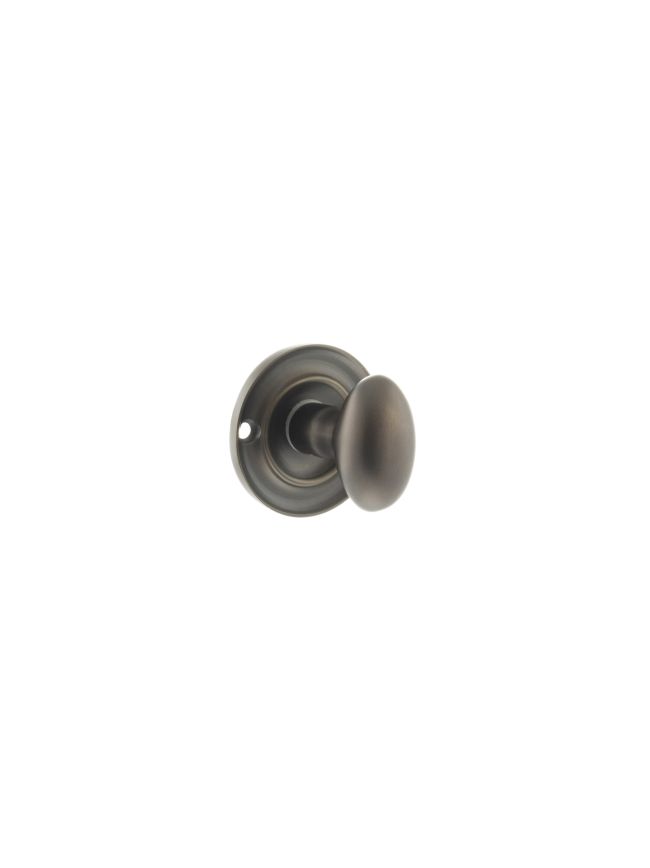 Old English Solid Brass Oval WC Turn and Release - Urban Dark Bronze