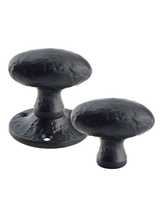 Zoo Hardware Oval Rim Knob - 2.5" - Un-Sprung - Black