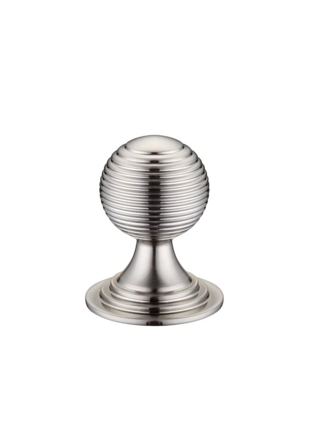 Zoo Hardware Queen Anne Ringed Knob 32mm rose dia. - Nickel