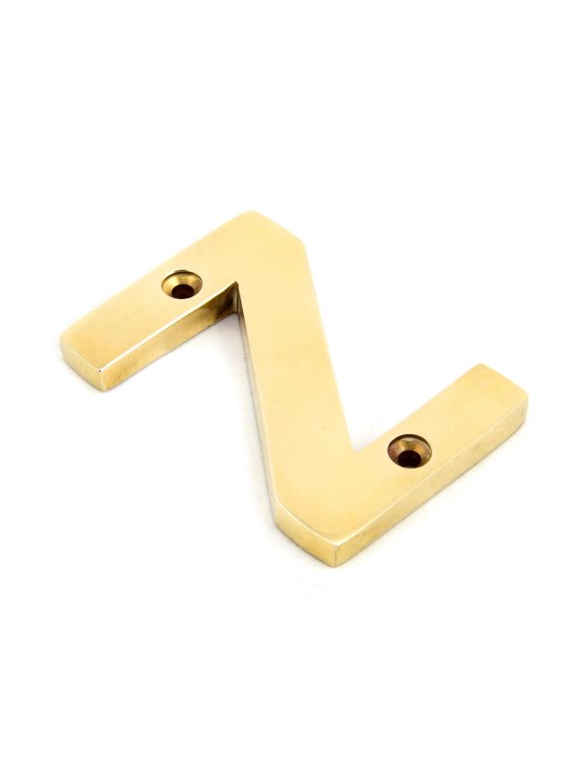 Polished Brass Letter Z