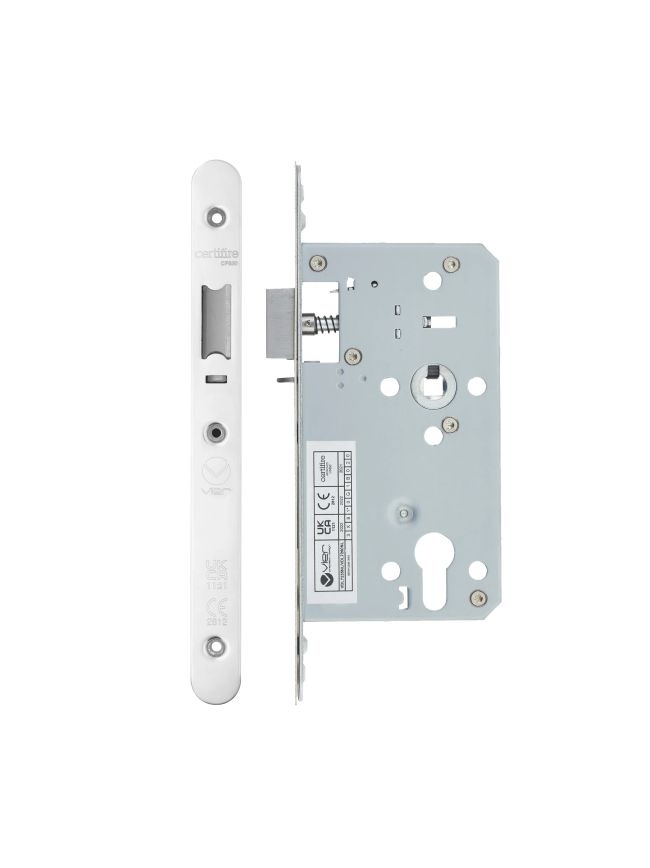 Zoo Hardware 2 Piece - DIN night latch - 72mm c/c - backset 60mm - radius - Stainless Steel