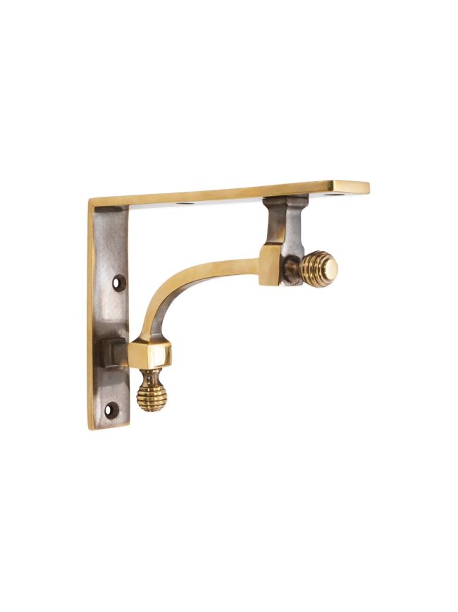 Beehive Small Shelf Bracket Aged Brass (Sold in Pairs)