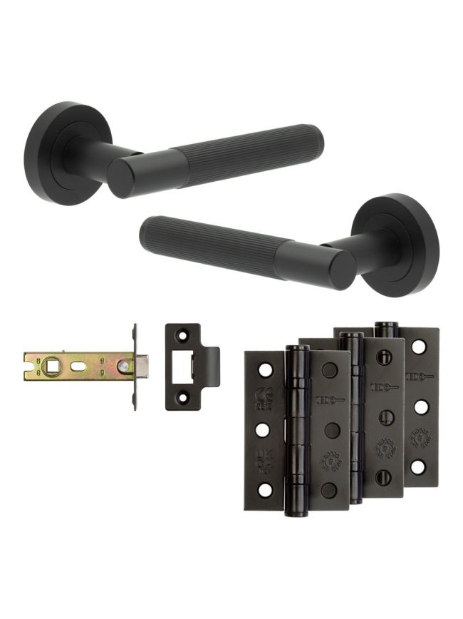 Complete Venice Door Handle Pack - Internal Doors - Black - By Frelan Hardware - JE-F4B-MB