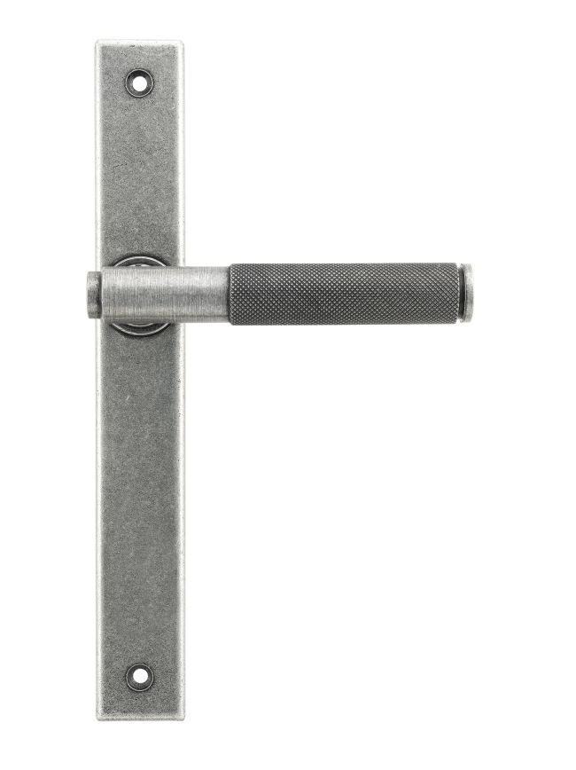 Pewter Brompton Slimline Lever Espag. Latch Set