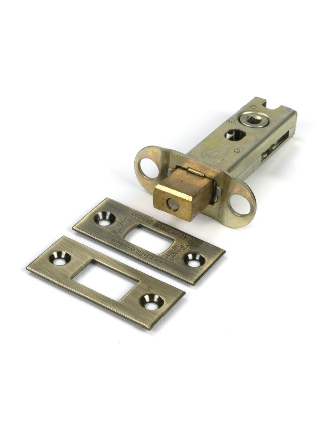 Aged Brass 3" Heavy Duty Tubular Deadbolt