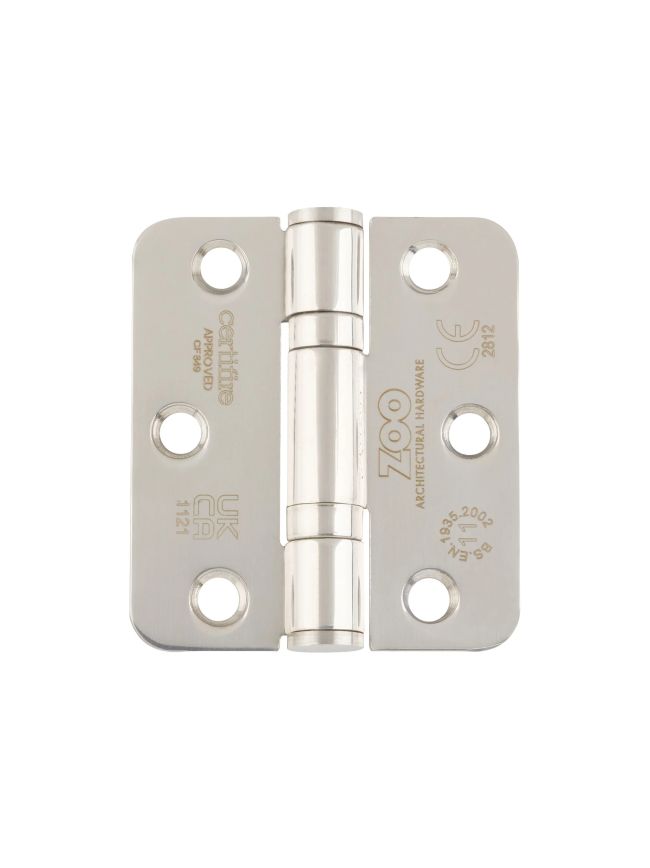Zoo Hardware Grade 11 Ball Bearing Hinge Stainless Steel Radius - Grade 201 -76 x 67 x 2.5mm