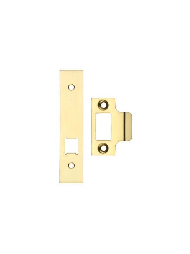 Zoo Hardware Spare Acc Pk for UK Horizontal Locks - *BLANK* - Contains Forend, Strike and Fixing Screws (Latch Version) - Brass