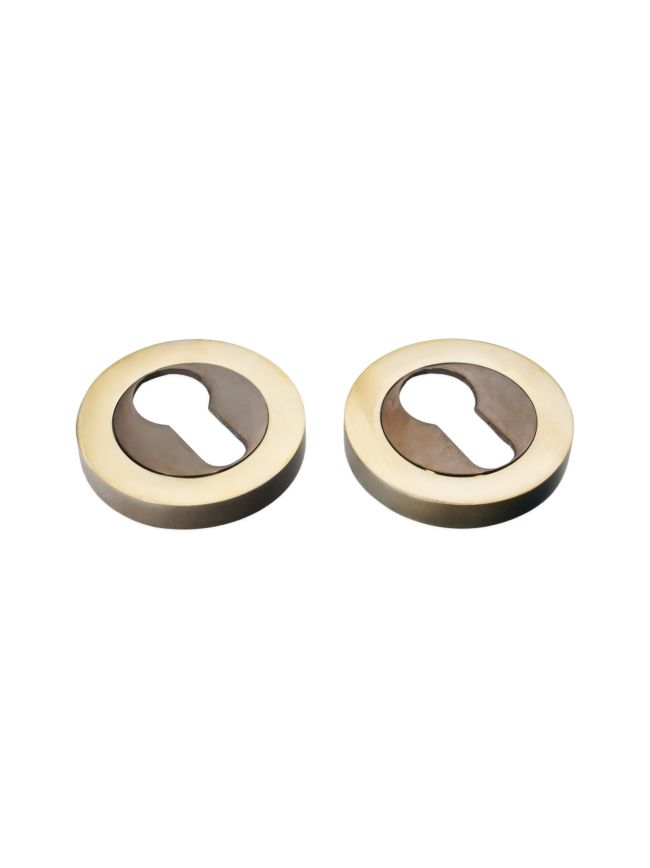 Euro Profile Escutcheon Aged Brass