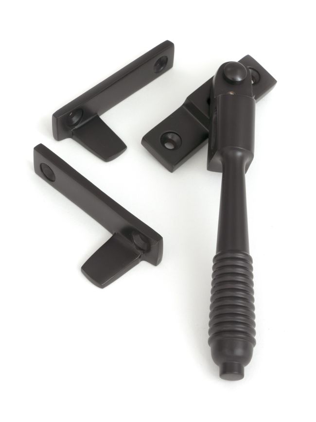 Aged Bronze Night-Vent Locking Reeded Fastener