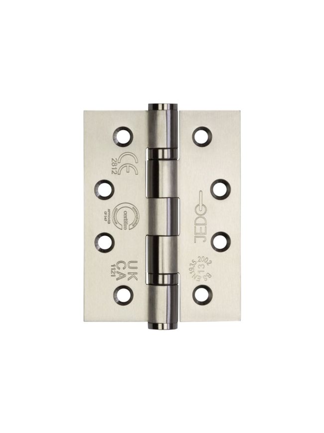 Certifire Stainless Steel Grade 13 Ball Bearing Hinges (PCK 3) 102x76x3mm Satin Stainless Steel - By Frelan Hardware - J9533SSS