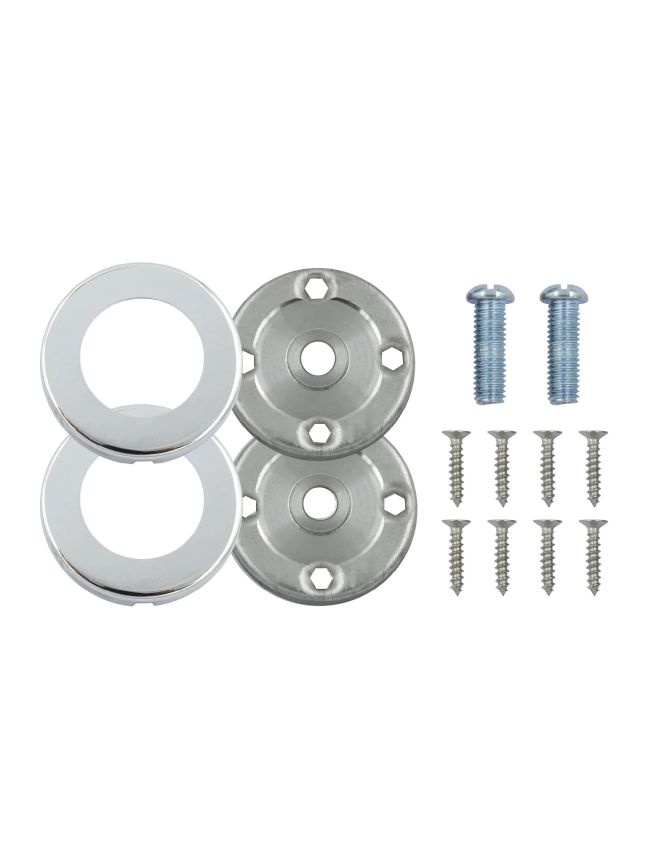 Zoo Hardware Rose Pack - 2 x Push on Roses - Suitable for SS304 19mm, 22mm and 30mm - Polished - Stainless Steel