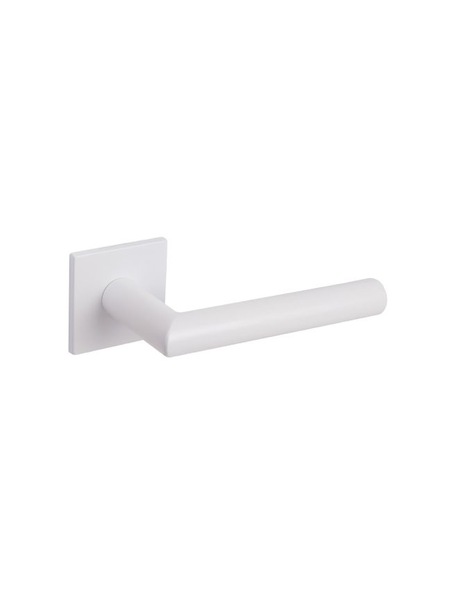 Tupai Rapido 5S Covela Lever Door Handle on 5mm Slimline Square Rose - White (Pair)
