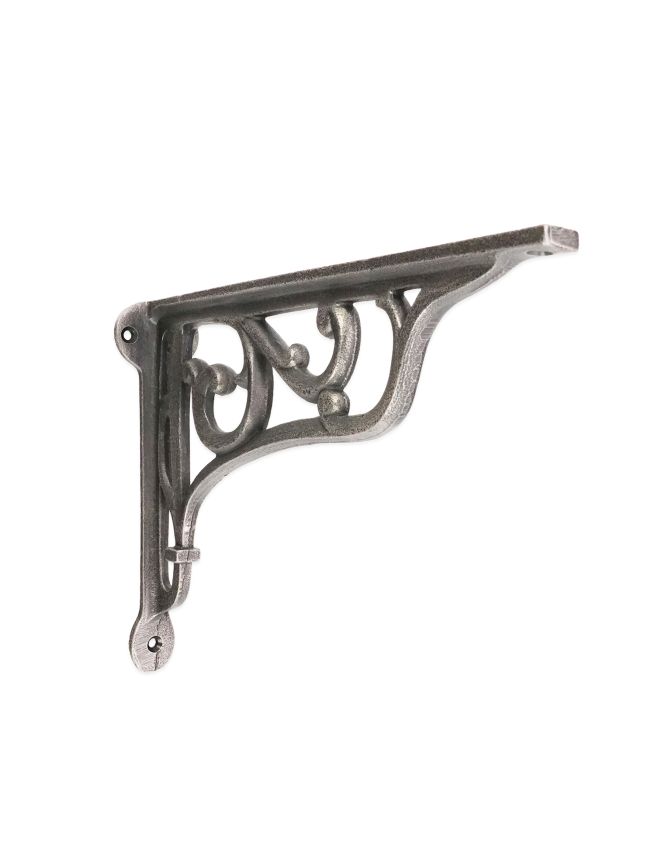 Edwardian Scroll Shelf Bracket Pewter (Sold in Pairs)