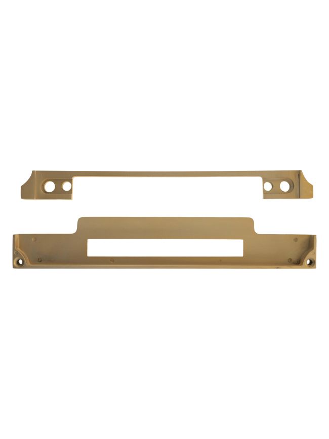 Atlantic DIN Rebate Kit for Euro Profile, Bathroom Lock, Latch, Euro Deadlock - Satin Brass