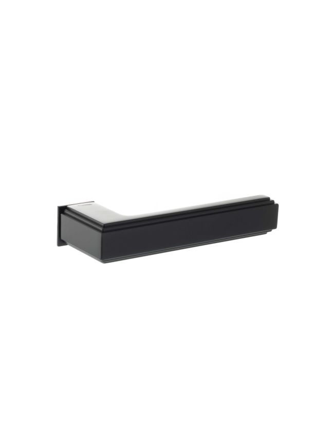 Forme Alila Lever Door Handle on Concealed Square Rose - Matt Black (Pair)