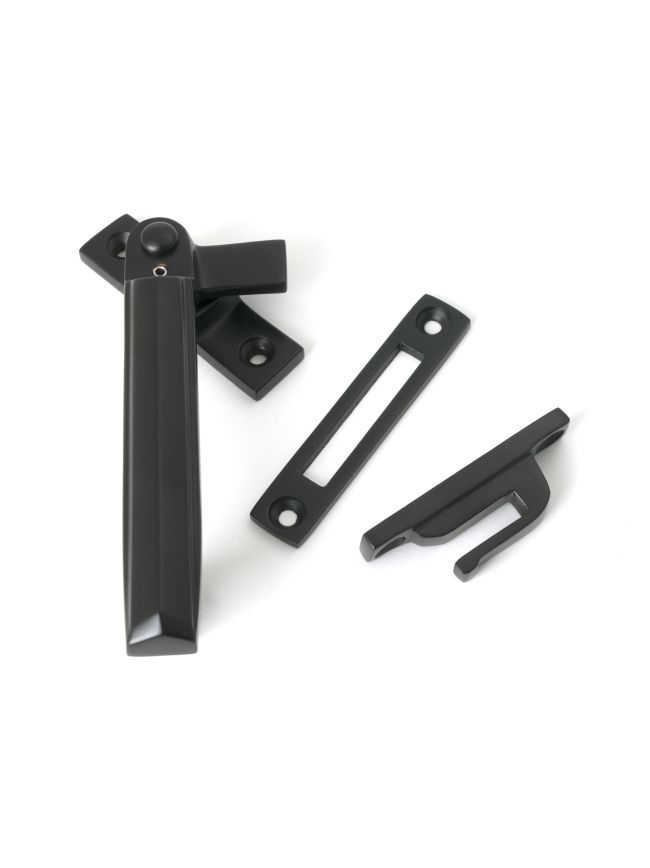Aged Bronze Locking Art Deco Fastener - LH