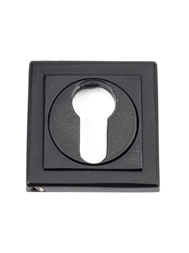 Matt Black Round Euro Escutcheon (Square)