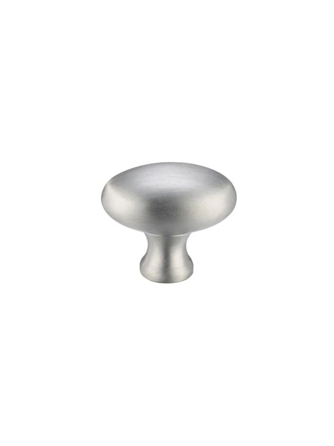 Zoo Hardware Oval Cupboard Knob 32mm dia - Satin