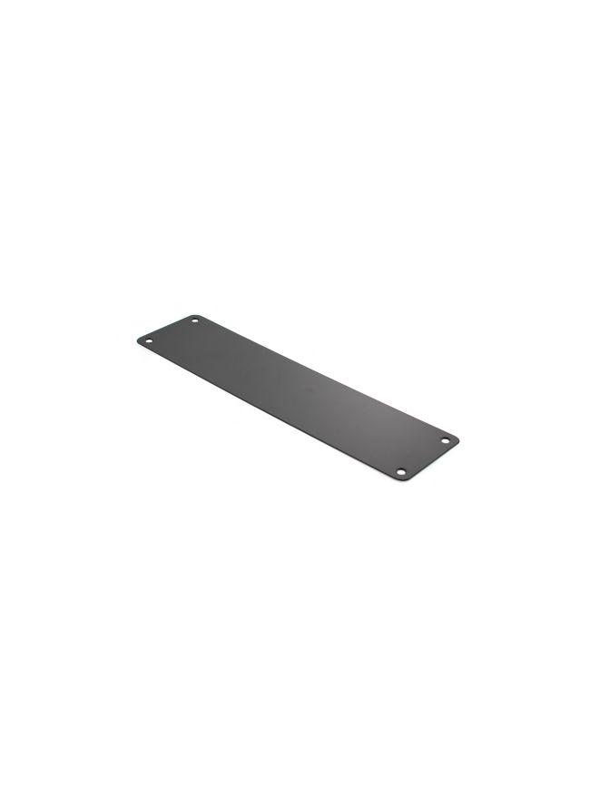Atlantic Finger Plate Radius Corner Pre drilled with screws 300mm x 75mm - Matt Black