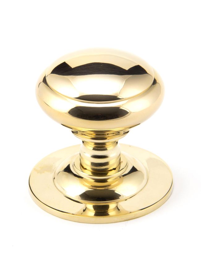 Polished Brass Round Centre Door Knob