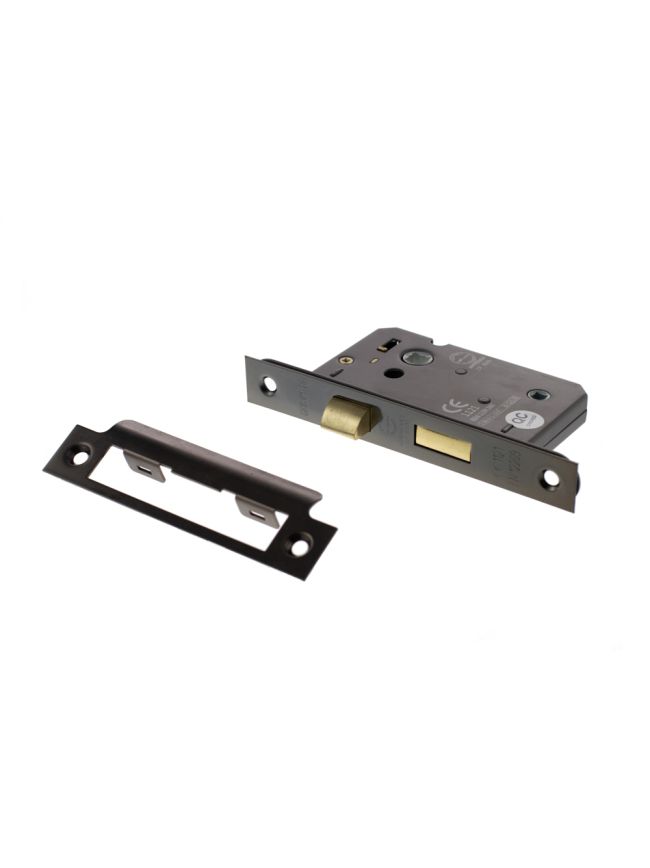 Atlantic Bathroom Lock [CE] 3" - Black Nickel