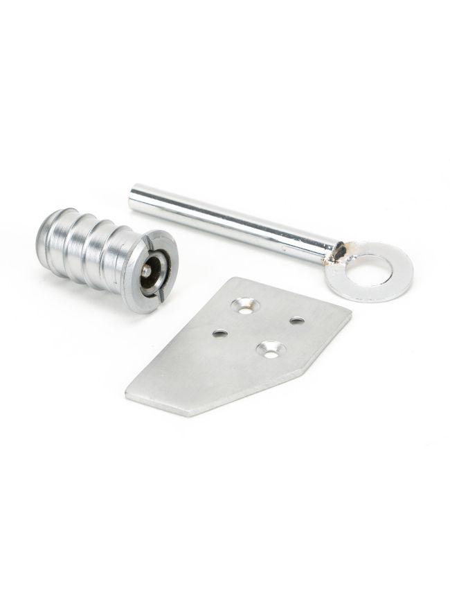Satin Chrome Key-Flush Sash Stop