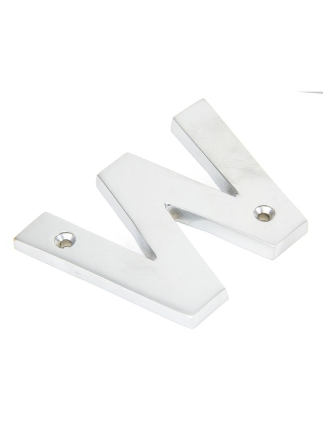 Satin Chrome Letter W