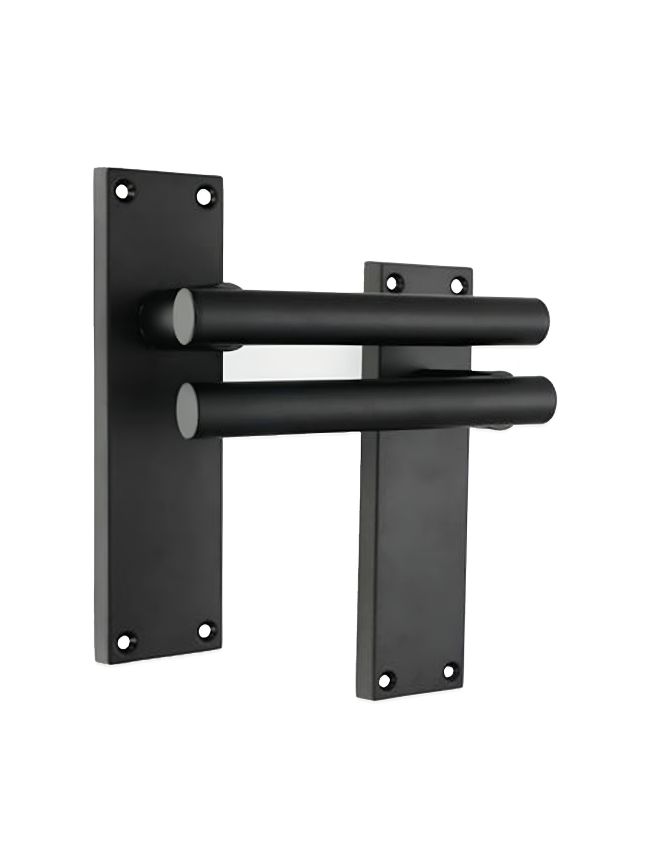 Jura Lever on Backplate Latch Matt Black