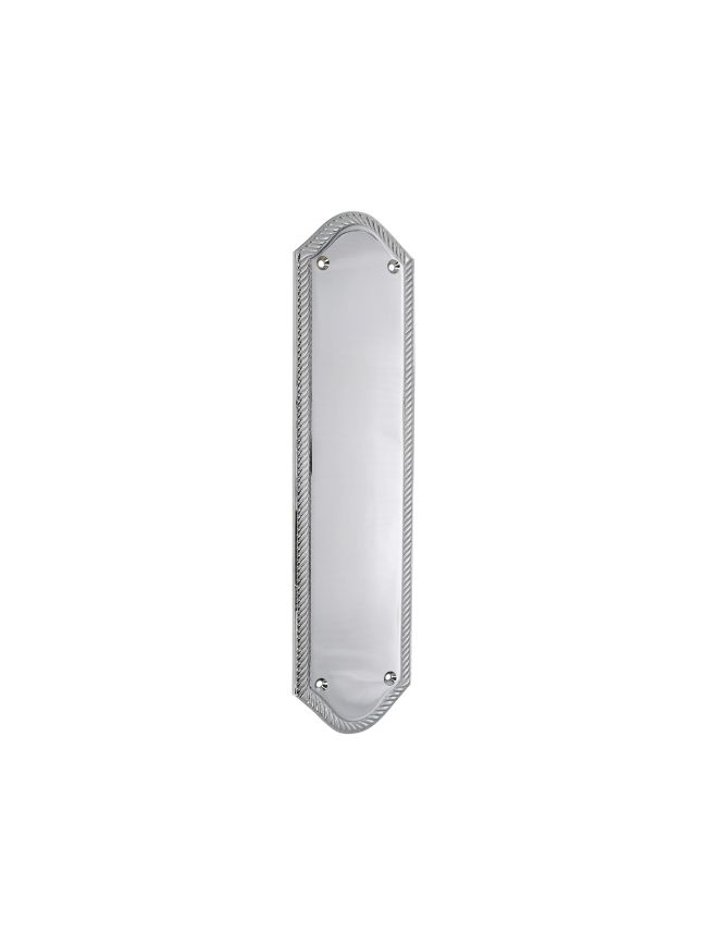 Georgian Half Round Finger Plate 300mm Polished Chrome