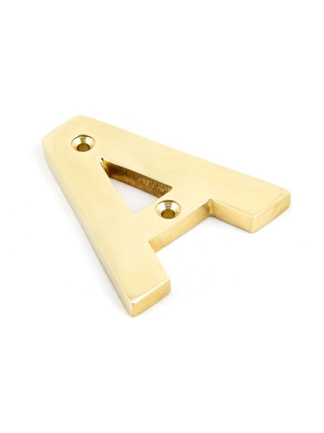 Polished Brass Letter A