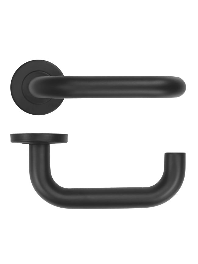Zoo Hardware 19mm Tubular Lever on Round Rose 52mm x 8mm Push-on Rose - BS EN 1906 Grade 3 - Grade 201 - PCB