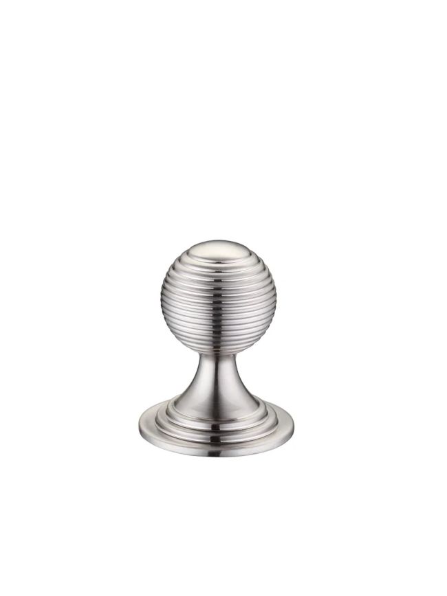 Zoo Hardware Queen Anne Ringed Knob 25mm rose dia. - Nickel