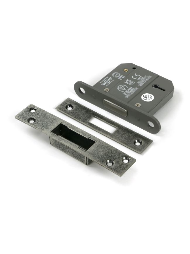 Pewter 3" 5 Lever BS Dead Lock KA