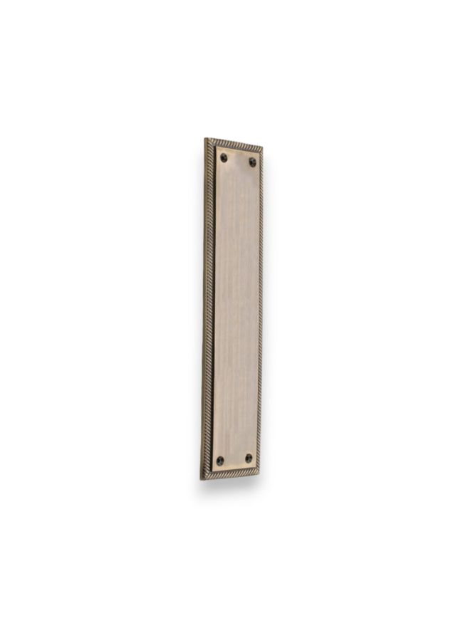 Georgian Finger Plate 300mm Antique Brass