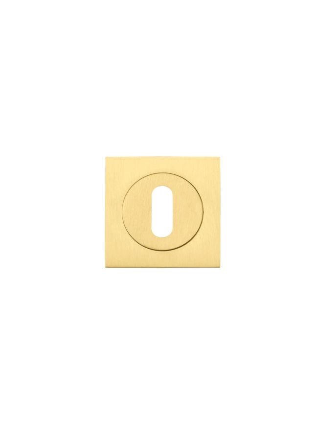 Zoo Hardware Square standard profile escutcheon - Favo Satin Brass