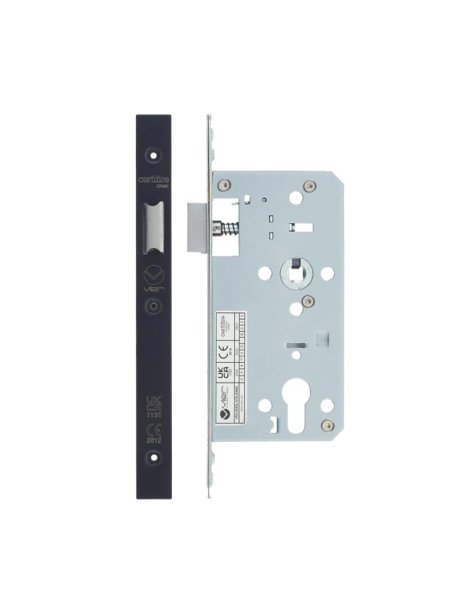 Zoo Hardware 2 Piece - DIN latch - backset 55mm - Black