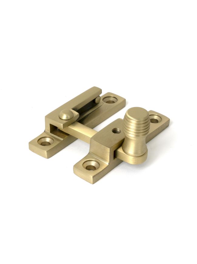 Satin Brass Beehive Quadrant Fastener - Narrow