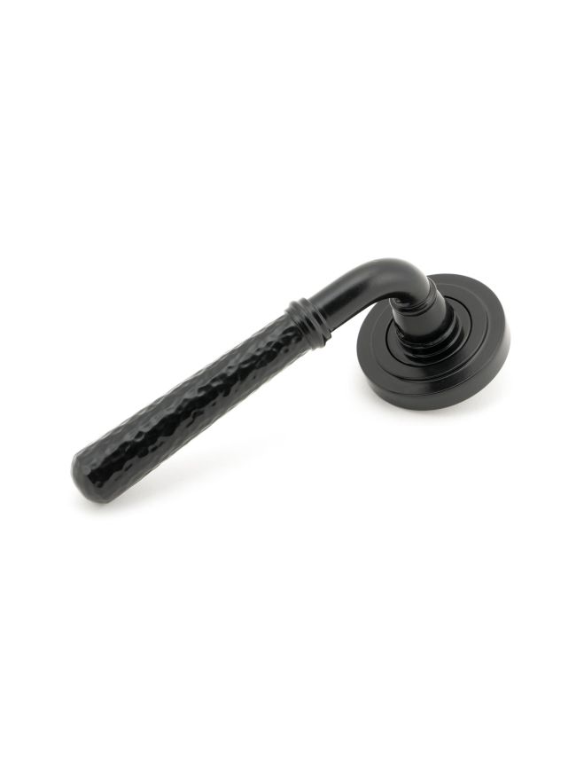 Black Hammered Newbury Lever on Rose Set (Art Deco)