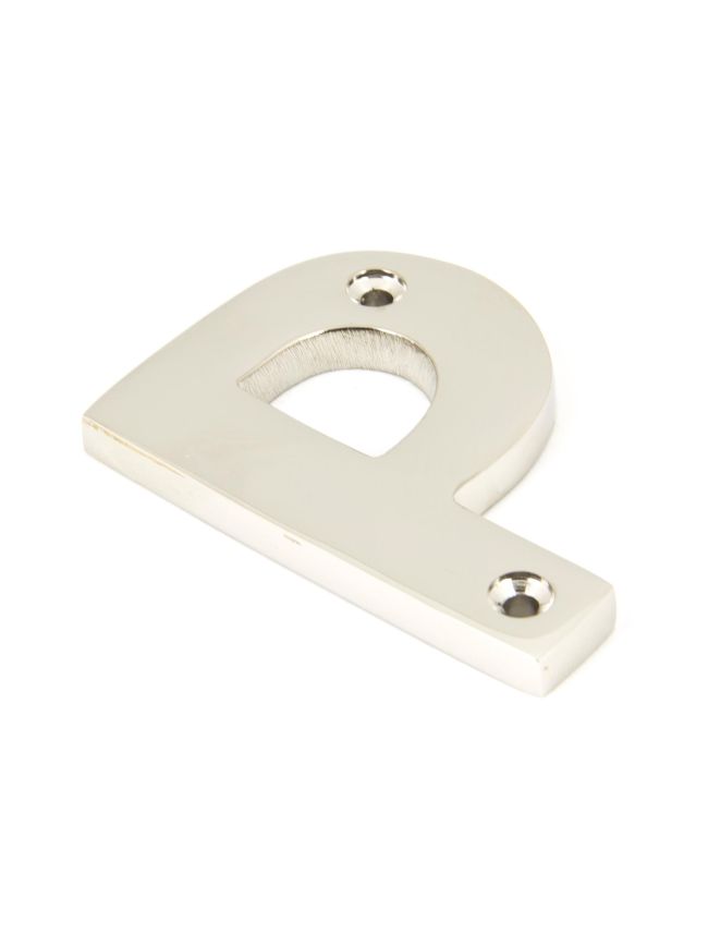 Polished Nickel Letter P