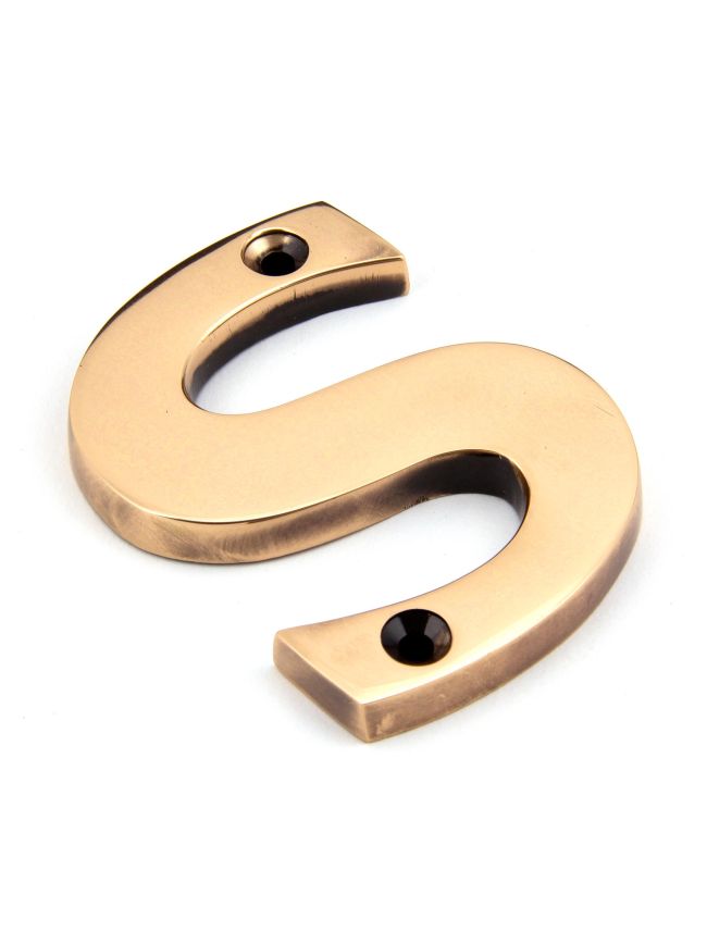 Polished Bronze Letter S
