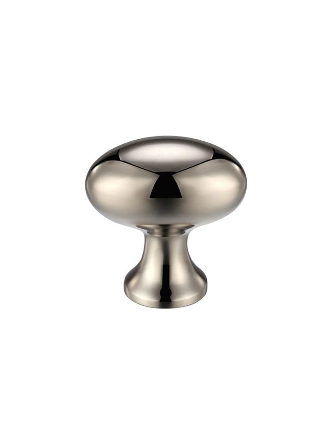 Zoo Hardware Oval Cupboard Knob 38mm dia. - Nickel