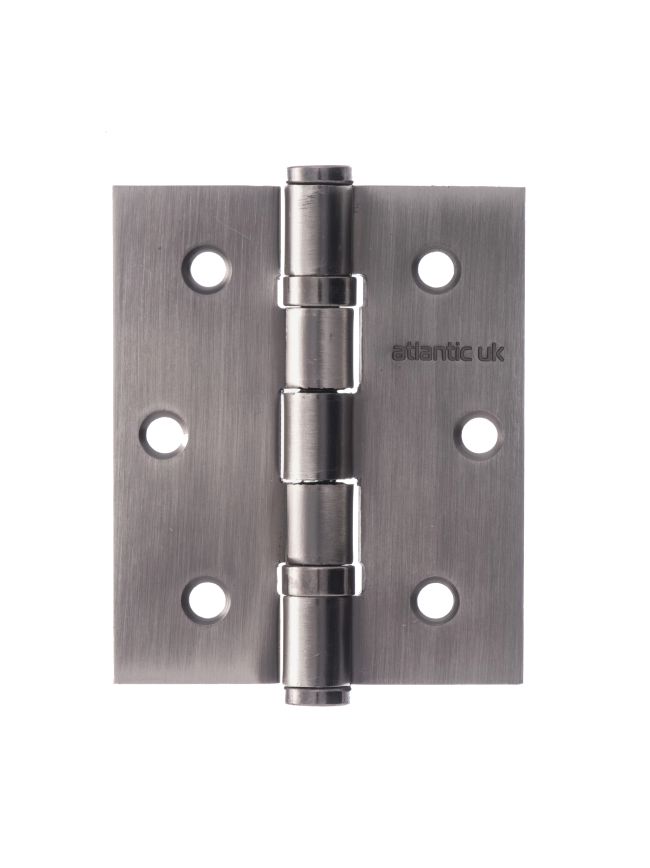 Atlantic Ball Bearing Hinges 3" x 2.5" x 2.5mm - Matt Gun Metal (Pair)