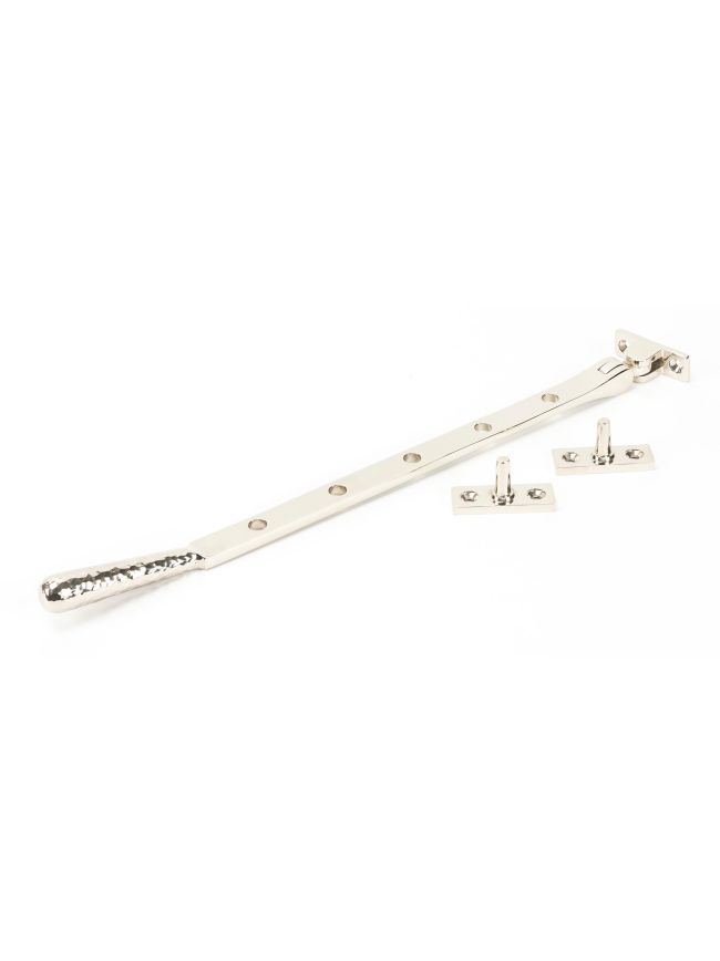 Polished Nickel 12" Hammered Newbury Stay