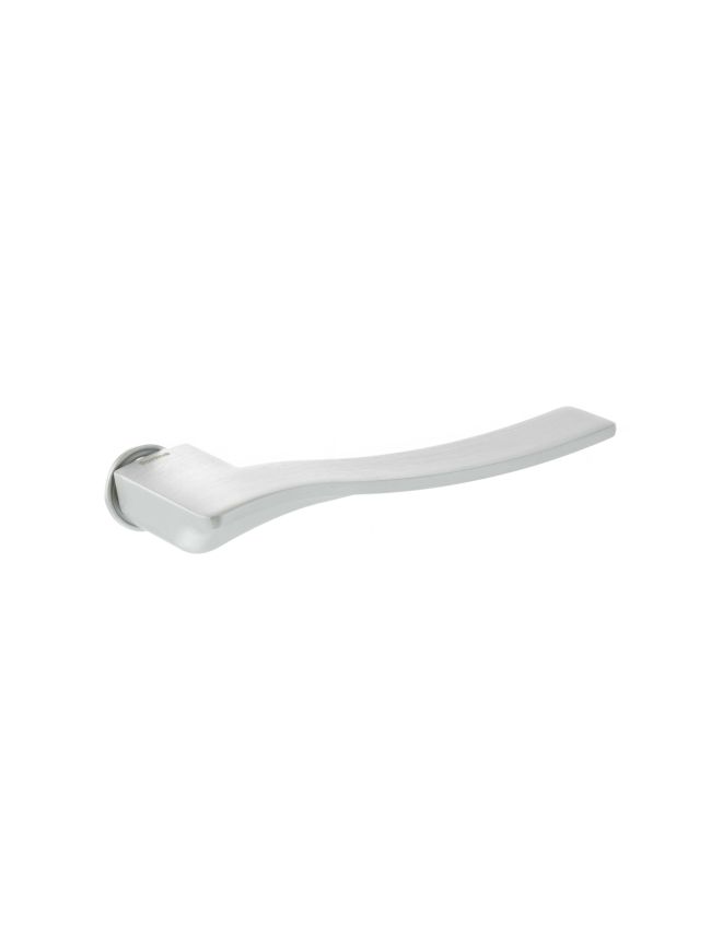 Forme Olimpia Lever Door Handle on Concealed Round Rose - Satin Chrome (Pair)