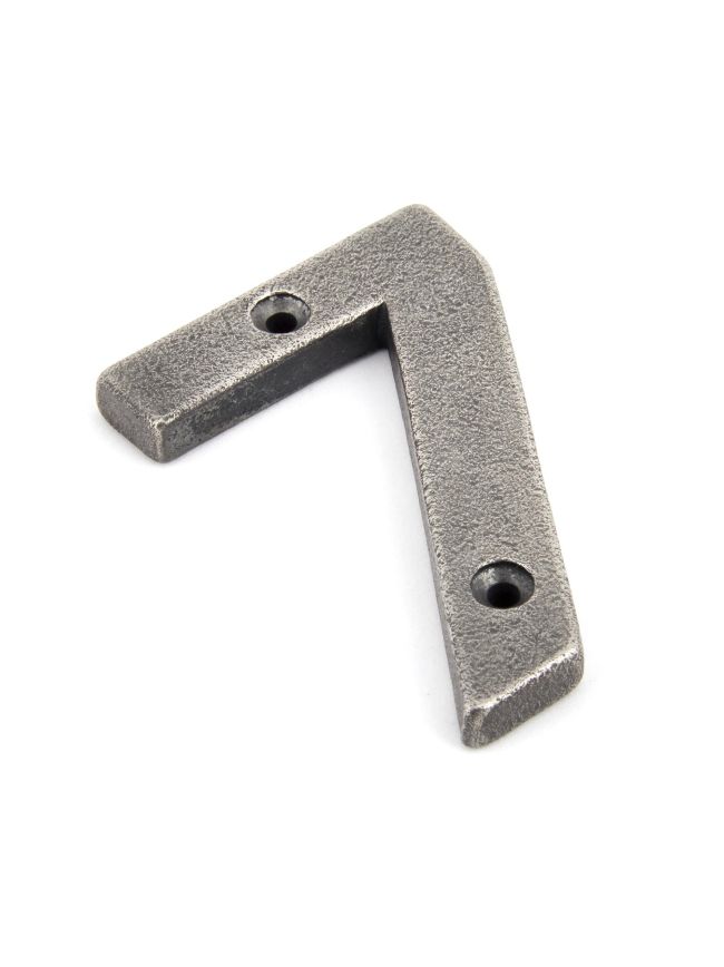 Antique Pewter Numeral 7