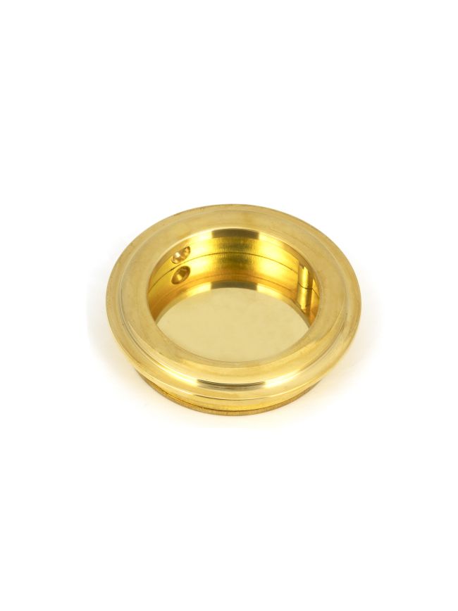 Polished Brass 60mm Art Deco Round Pull