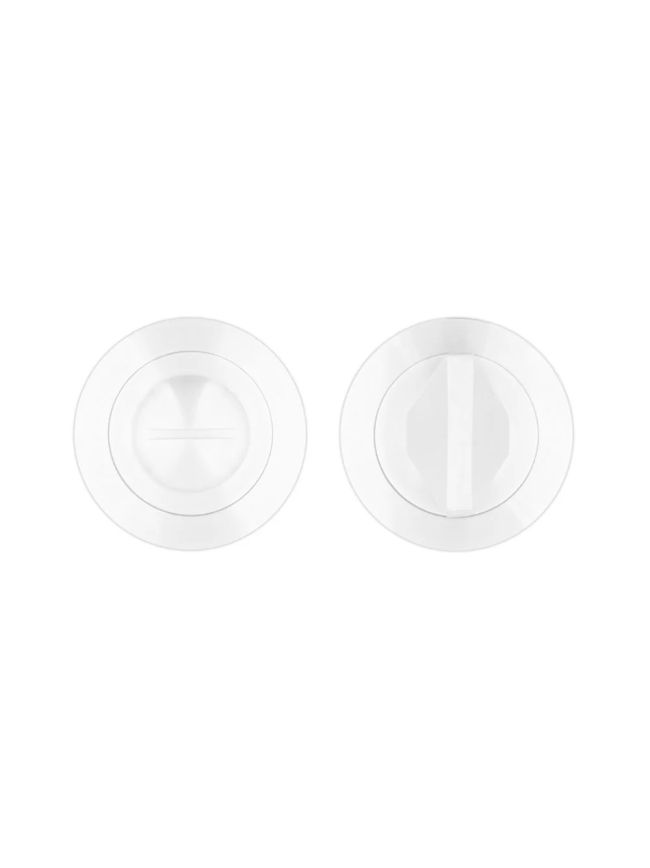 Zoo Hardware Turn & release on round rose - White
