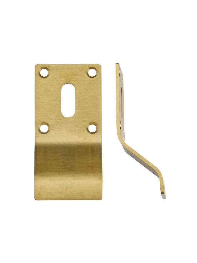 Zoo Hardware Cylinder Latch Pull - Standard Profile - 88mm x 43mm - PVD Satin Brass