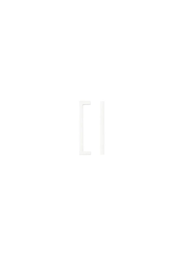 Zoo Hardware Square Block Cabinet handle 128mm CTC Matt White Finish